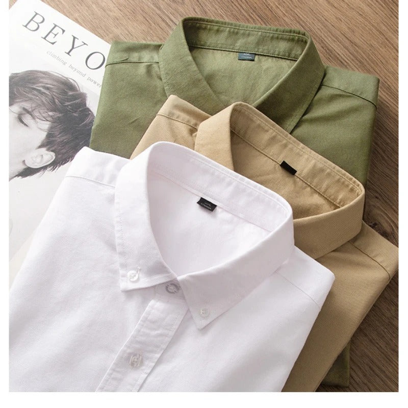 Men's 100% Cotton Long-sleeved Shirt (Pack Of 3)