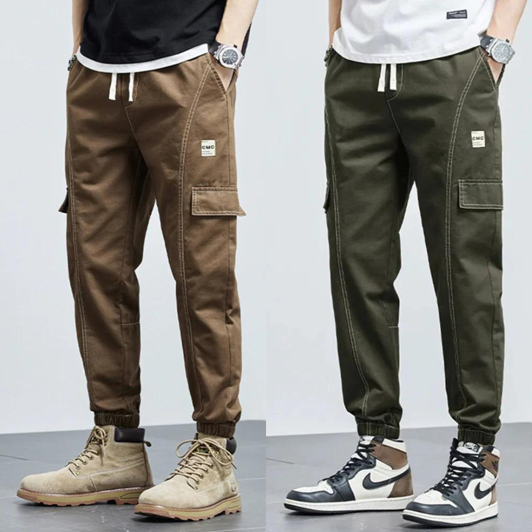 Japanese Style Pants Men Autumn Winter Casual Pants ( Pack of 2 )