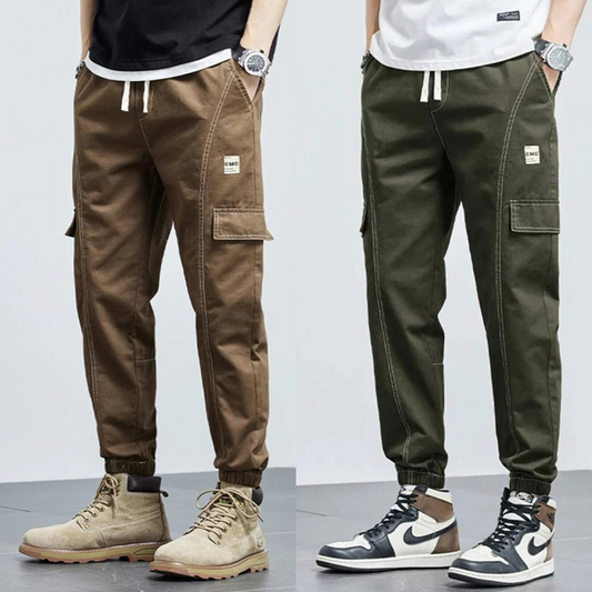 Japanese Style Pants Men Autumn Winter Casual Pants ( Pack of 2 )