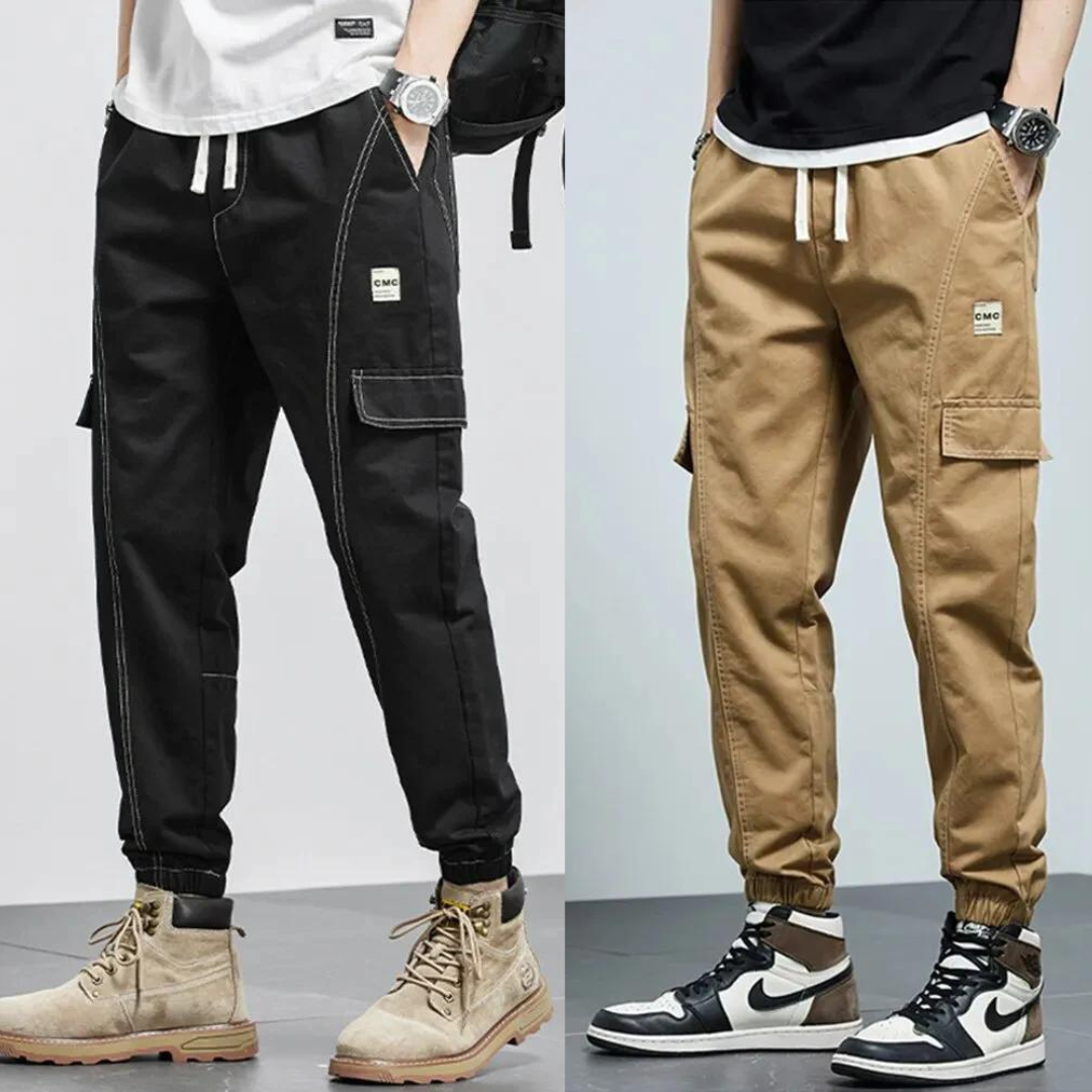 Japanese Style Pants Men Autumn Winter Casual Pants ( Pack of 2 )