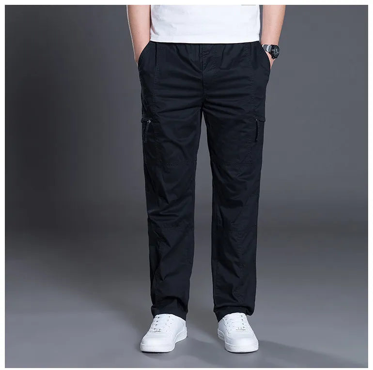 SUMMER AUTUMN FASHION MEN PANTS CASUAL COTTON LONG PANTS ( Pack of 2 )