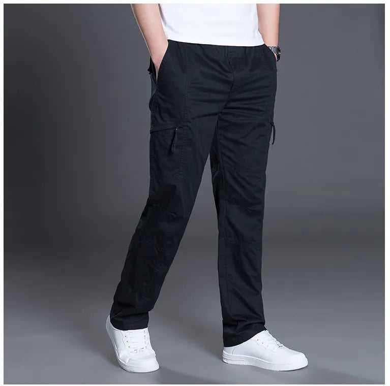 SUMMER AUTUMN FASHION MEN PANTS CASUAL COTTON LONG PANTS ( Pack of 2 )