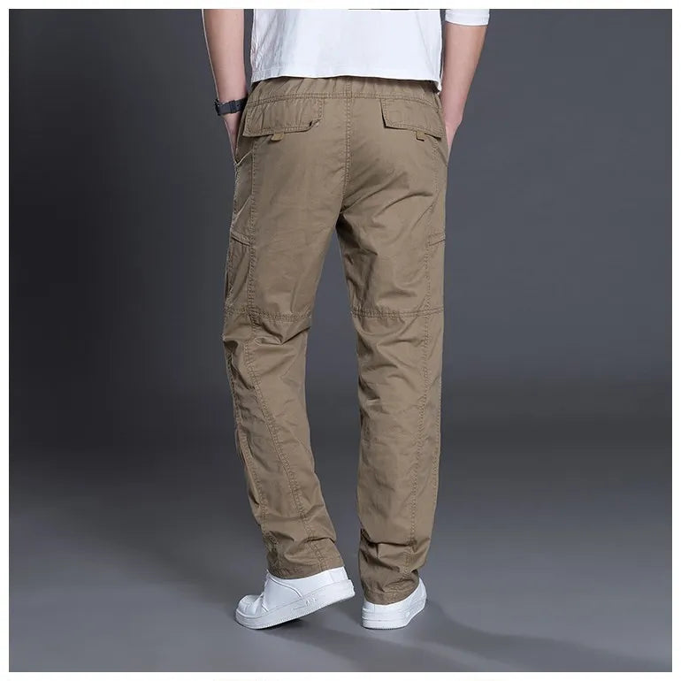 SUMMER AUTUMN FASHION MEN PANTS CASUAL COTTON LONG PANTS ( Pack of 2 )