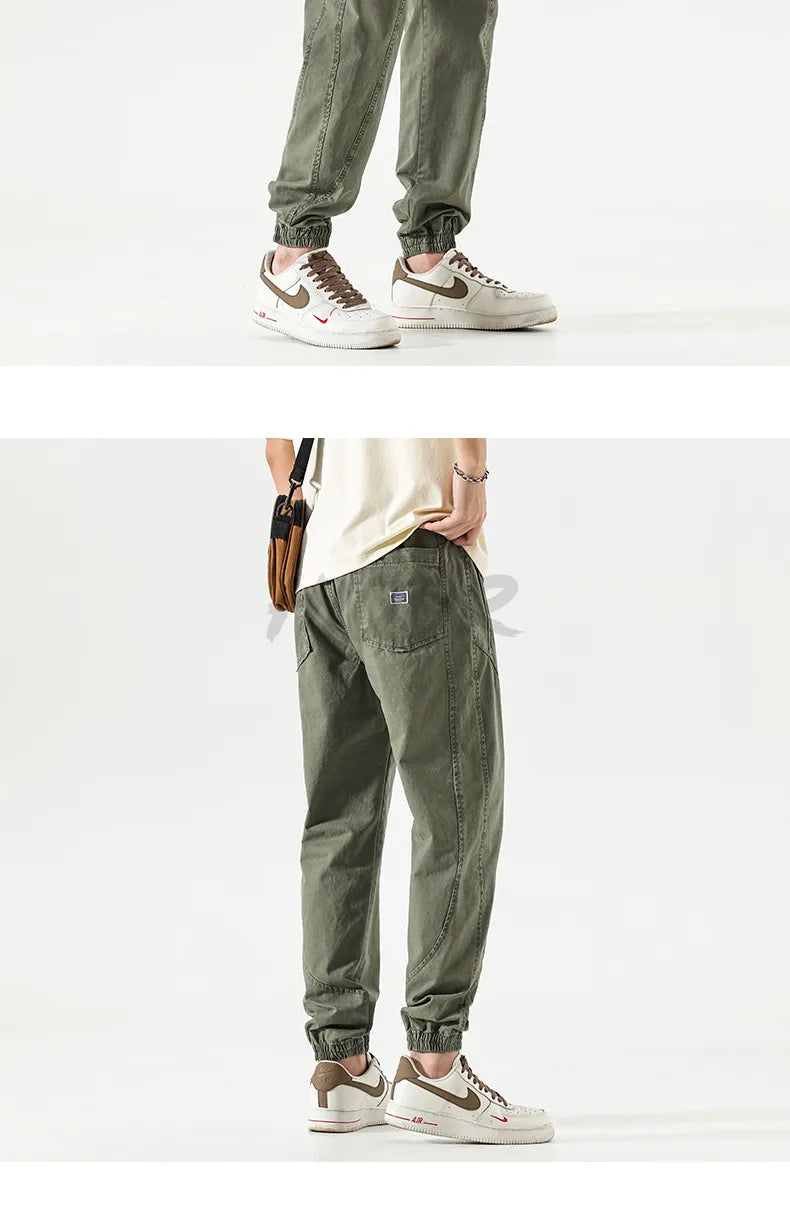 MEN'S SUMMER CARGO PANTS CASUAL COTTON LONG PANTS ( Pack of 2 )